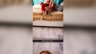 Cheating Girlfriend Sends Snapchat to her Boyfriend while she Gets Fucked