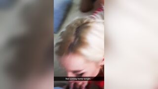 Cheating Girlfriend Sends Snapchat to her Boyfriend while she Gets Fucked