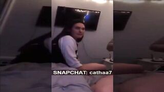 Barely Legal 18 Lesbians Teens Kissing while on Corona Lockdown, Snapchat