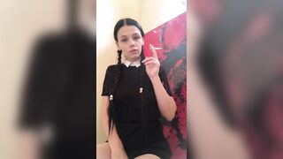 Wednesday Addams Smoking Cosplay