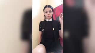 Wednesday Addams Smoking Cosplay