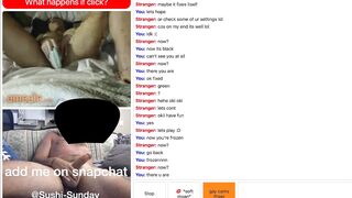 Omegle Teen Babe with Perfect Body Masturbates with me (snapchat)