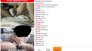 Omegle Teen Babe with Perfect Body Masturbates with me (snapchat)