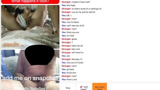 Omegle Teen Babe with Perfect Body Masturbates with me (snapchat)