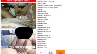 Omegle Teen Babe with Perfect Body Masturbates with me (snapchat)