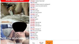 Omegle Teen Babe with Perfect Body Masturbates with me (snapchat)