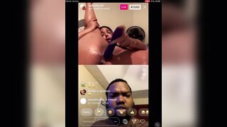 EBONY THOT PLAYS WITH HER TOYS ON RAPPER SWAG HOLLYWOOD INSTAGRAM LIVE