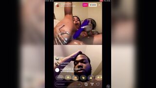 EBONY THOT PLAYS WITH HER TOYS ON RAPPER SWAG HOLLYWOOD INSTAGRAM LIVE