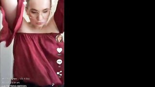 Tiktok Teens bounce boobs No bra Shake tits nips