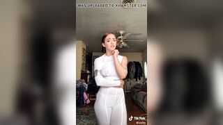 TikTok Hot Teen See through No Bra Braless Tits Nipples