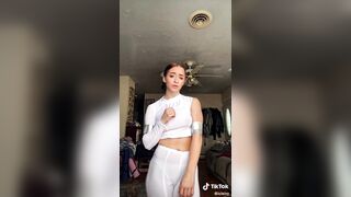 TikTok Hot Teen See through No Bra Braless Tits Nipples