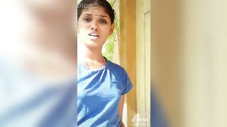 Tamil hot girl tiktok video mistakely without inner(nipples)