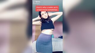 TikTok Hot Teen No Bra Braless Underboob Bouncing Tits