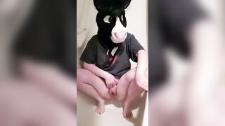 Pissing in Horse Fursuit (a Bit of Desperation Too)