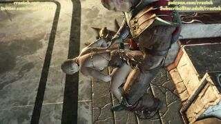 Shao Kahn and his submissive Concubine slave 3D Mortal Kombat 11 Animation