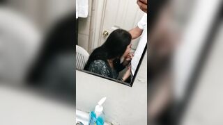 Sucking Raw Dick at a Party in the Bathroom Blowjob Instagram Thot