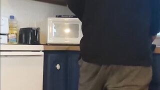 Step Brother Sneaks a Quicky on Real Step Sister while she Washes Dishes