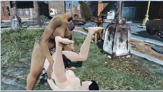 Fallout 4 | Dog Watches Sex with Interest | Porn Games