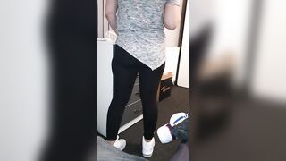 Stepmom in Leggings Fucked by Stepson in Front of Stepdaughter