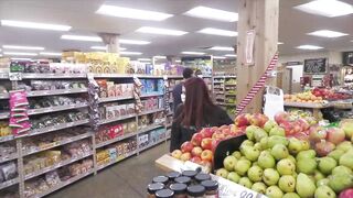 Hot Store Run in Turns into Hot Sex between Slut and Sexy Man at Store