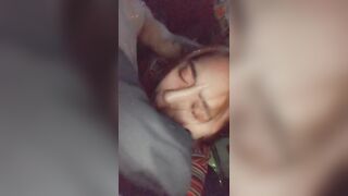 Beautiful Blue Eyed Cheating Native American Teen Sucking Dick on Snapchat