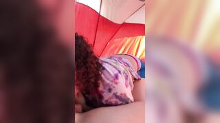 My GF Sucking my Dick in a Tent! (POV)