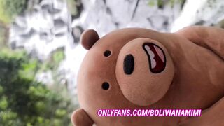 Showing my Pussy at the Waterfall, found a Guy there and Suck his Dick... Onlyfans: Bolivianamimi