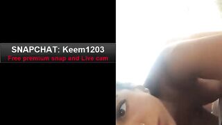 Snapchat Sexy Teen Cute Ebony Masturbates with Anal Plug in