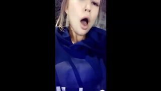 Horny French Babe Public Masturbate and Squirts - Snapchat Naked