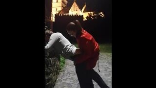 Male Bitch was Fucked in Main Square by Woman. Faggot Training. Full Clip on my Onlyfans (link in Bi