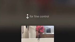 Sexy White Girl Body Slam Butt on Dragon Dildo on Periscope