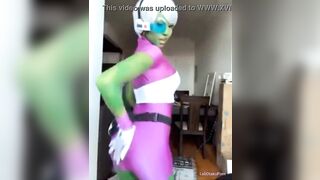 (Dragon ball Z) Cheelai waifu cosplay Twerking |l. Otaku Porn