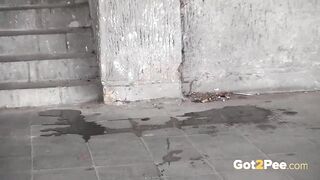 Public Pissing Leaves A Puddle!