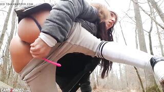 Teen Slut Masturbates In The Forest