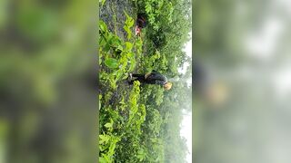 Sex Slave Slut Hard Training in Rain Forest -5