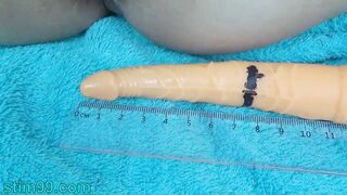 Japanese Milf Cervix Fucking with German real penis dildo and asian chopsticks