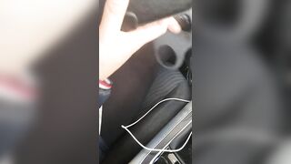 Step Mom Amazing Handjob while Step Son Driving on the Highway!! Load of Cum!