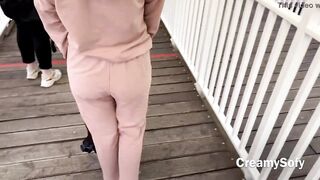 I barely had time to swallow hot cum! Risky public sex on ferris wheel - CreamySofy