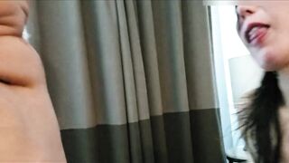 Japanese Wife gives a Quick BJ at the Hotel - Anna Tenshi