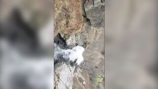 10 Day Cum Challenge - Risky Public Fuck at Waterfall – Day 4