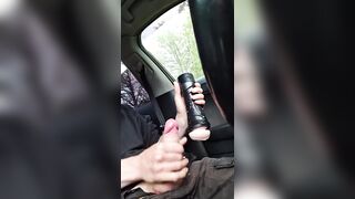 Fucking my Fleshlight in the Car