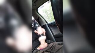 Fucking my Fleshlight in the Car