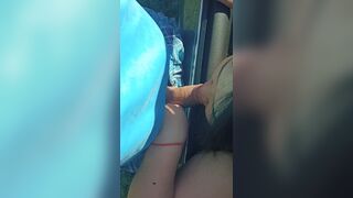 Dogging wife suck stranger cock outside