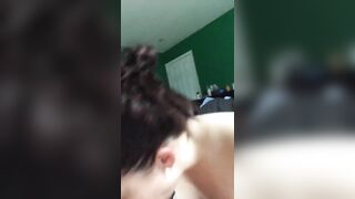 Slut is Degraded while she Slobbers on Huge Cock