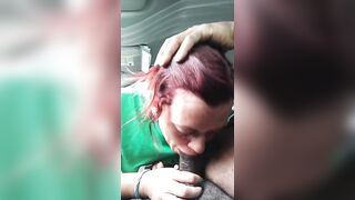 Car blowjob and massage