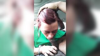 Car blowjob and massage