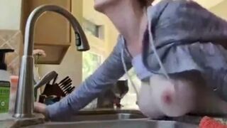 My best Friend let me Fuck his Mature WIfe in Kitchen