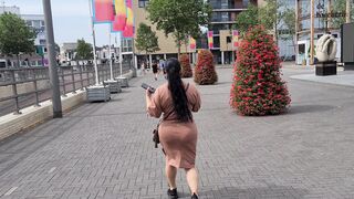 Candid big ass walking