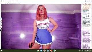 cosplay cheerleader gets horny for you