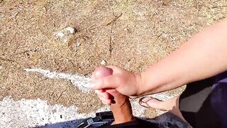 Risky Public Handjob and Fuck in Greece – Cum Challenge Day 7